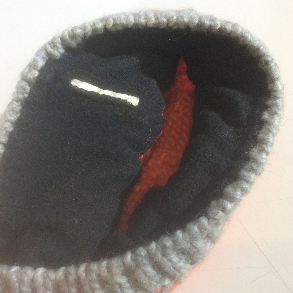 Eisbär Orange Knit Hat Austria Alpine Skiing Ski Winter Beanie Skull Cap *NO TAG - Picture 4 of 6